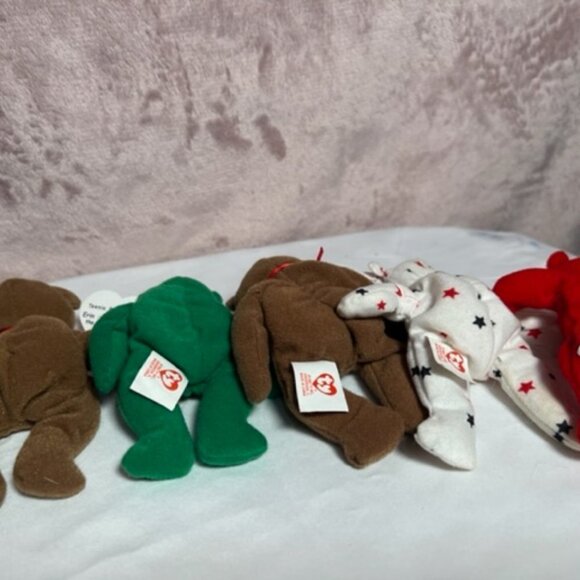 TY Beanie Babies Bundle (5) Bears International Multi Colored Most New With Tag - Picture 2 of 4
